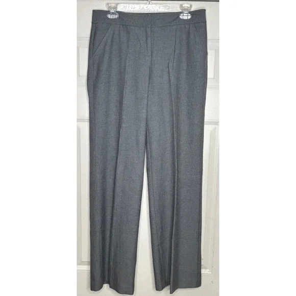 Liz Claiborne Womens Sloane Pants Size 10 Grey Dress Business Straight - Picture 1 of 5